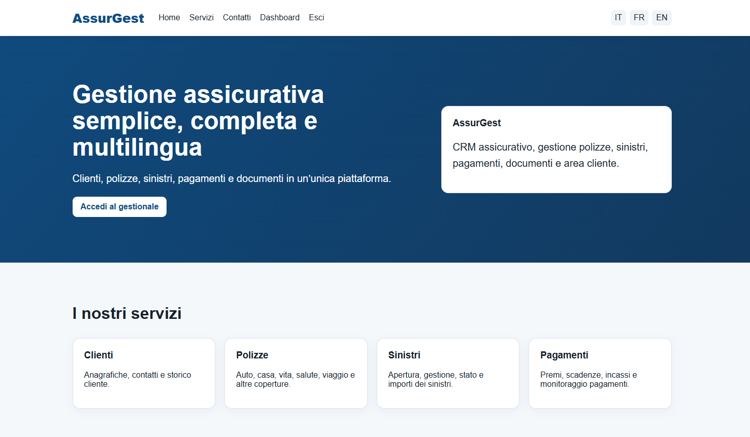 AssurGest Multilingua – Gestionale per Assicurazioni
