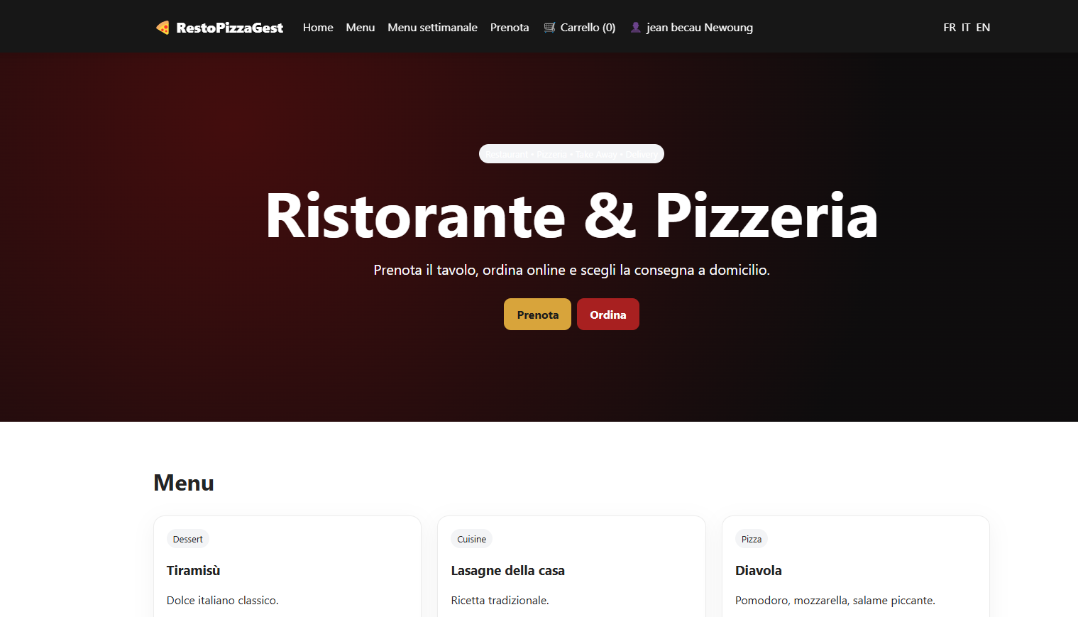 RestoPizzaGest_v1.5 — Ristorante e Pizzeria